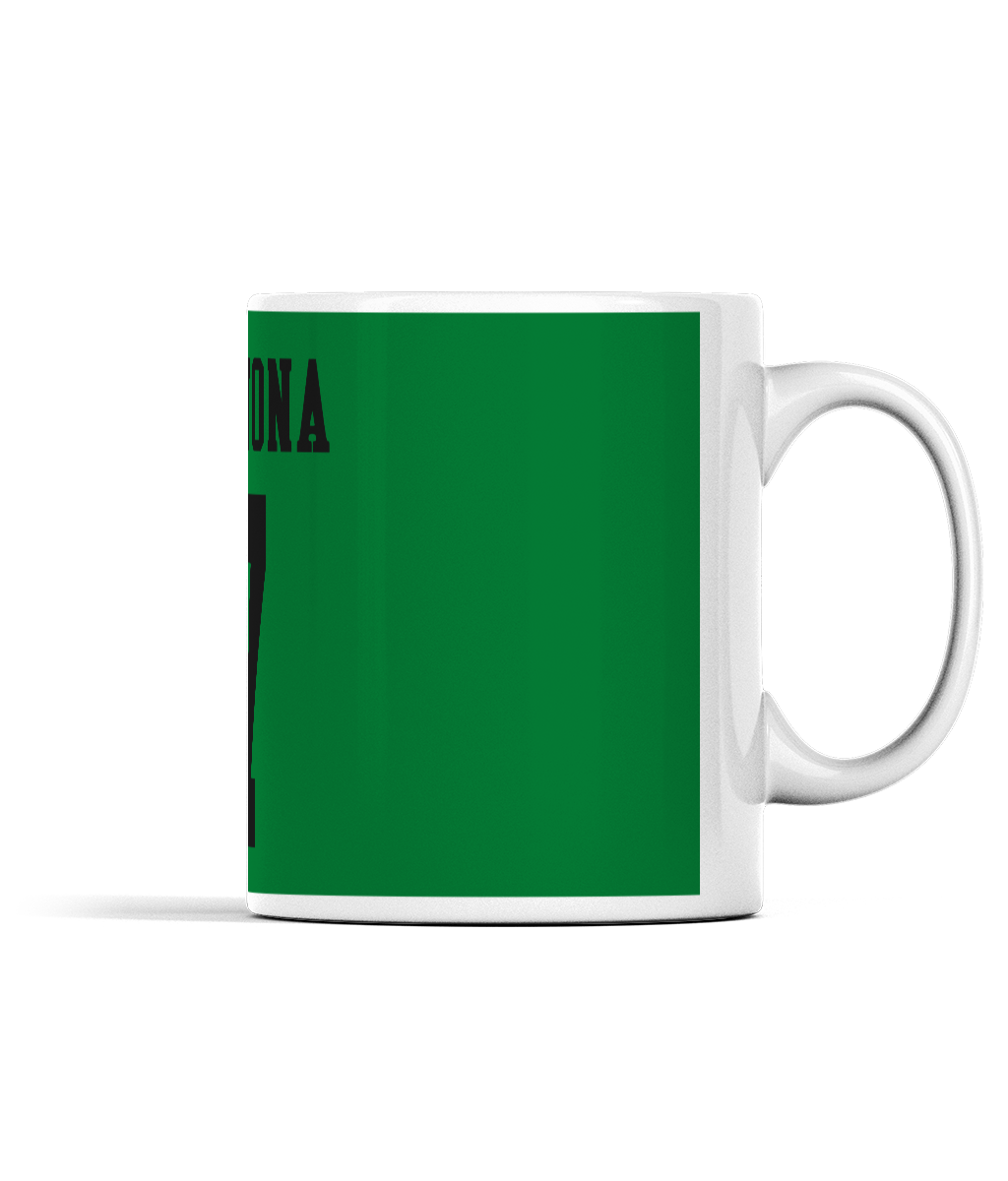 Green and Gold kit - Cantona 7 Mug - Retro