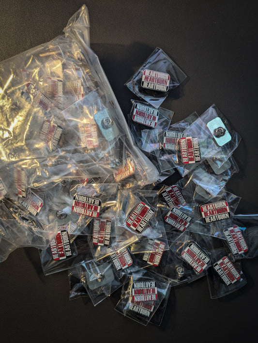 Heartburn pin badge - IN STOCK