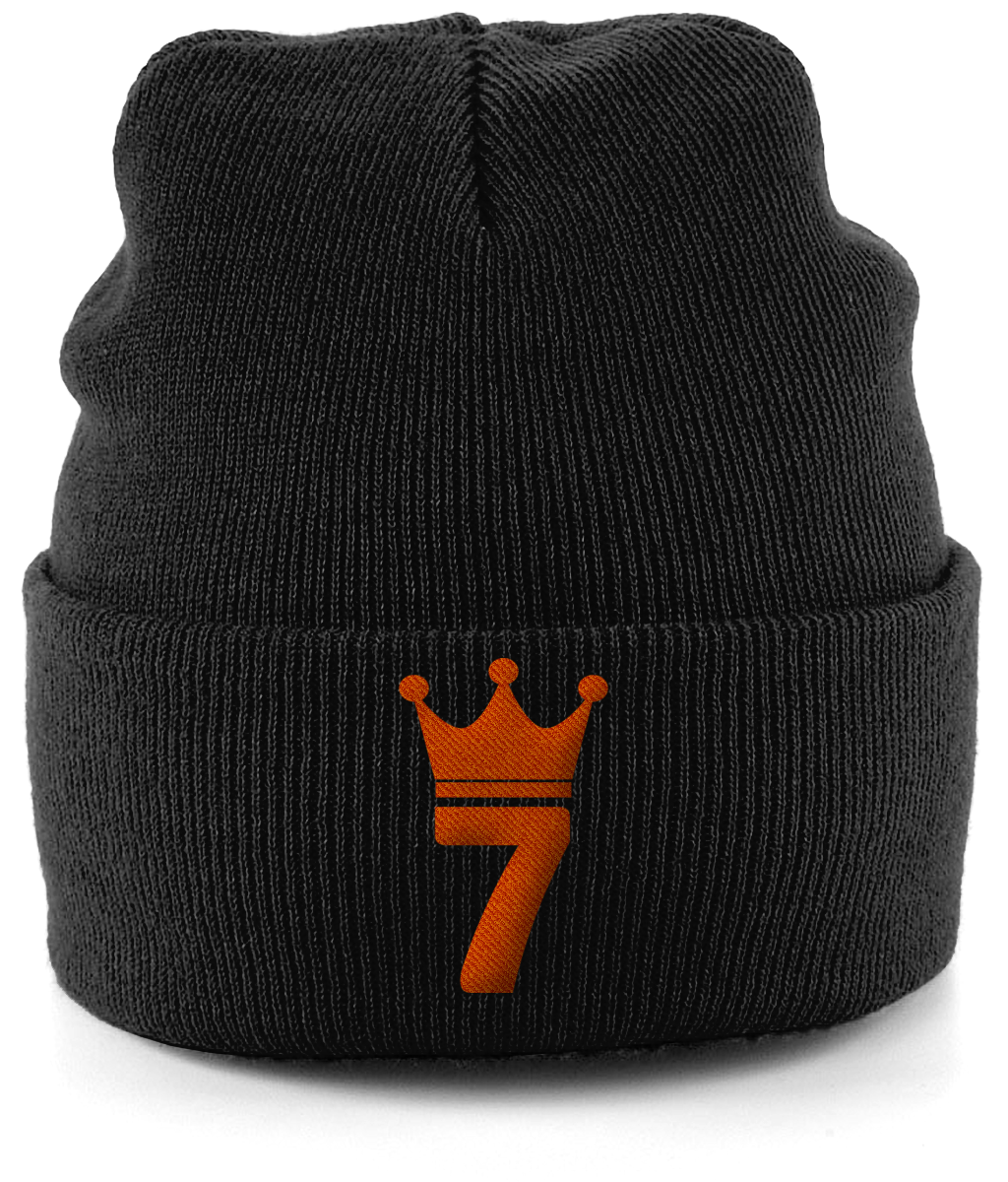 King Cantona 7 Embroidered Cuffed Beanie