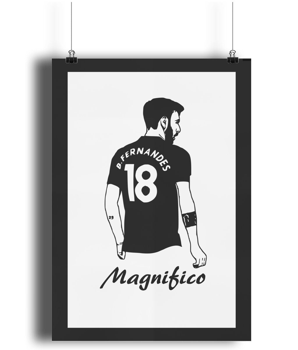 Bruno Fernandes minimal Wall Art Print - United