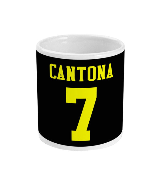 Black Retro Eric Cantona strip - Mug - Retro