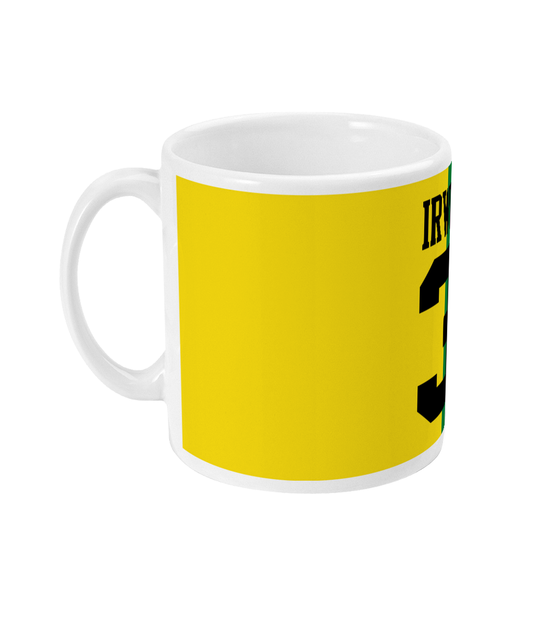 Green and Gold Retro Denis Irwin strip - Mug - Retro