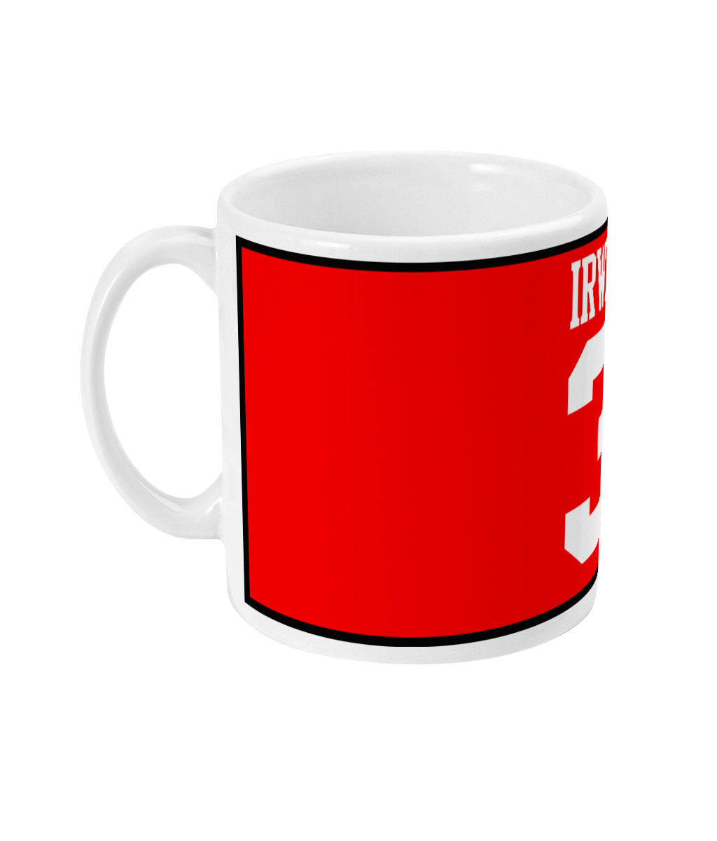 Red Retro Denis Irwin strip - Mug - Retro