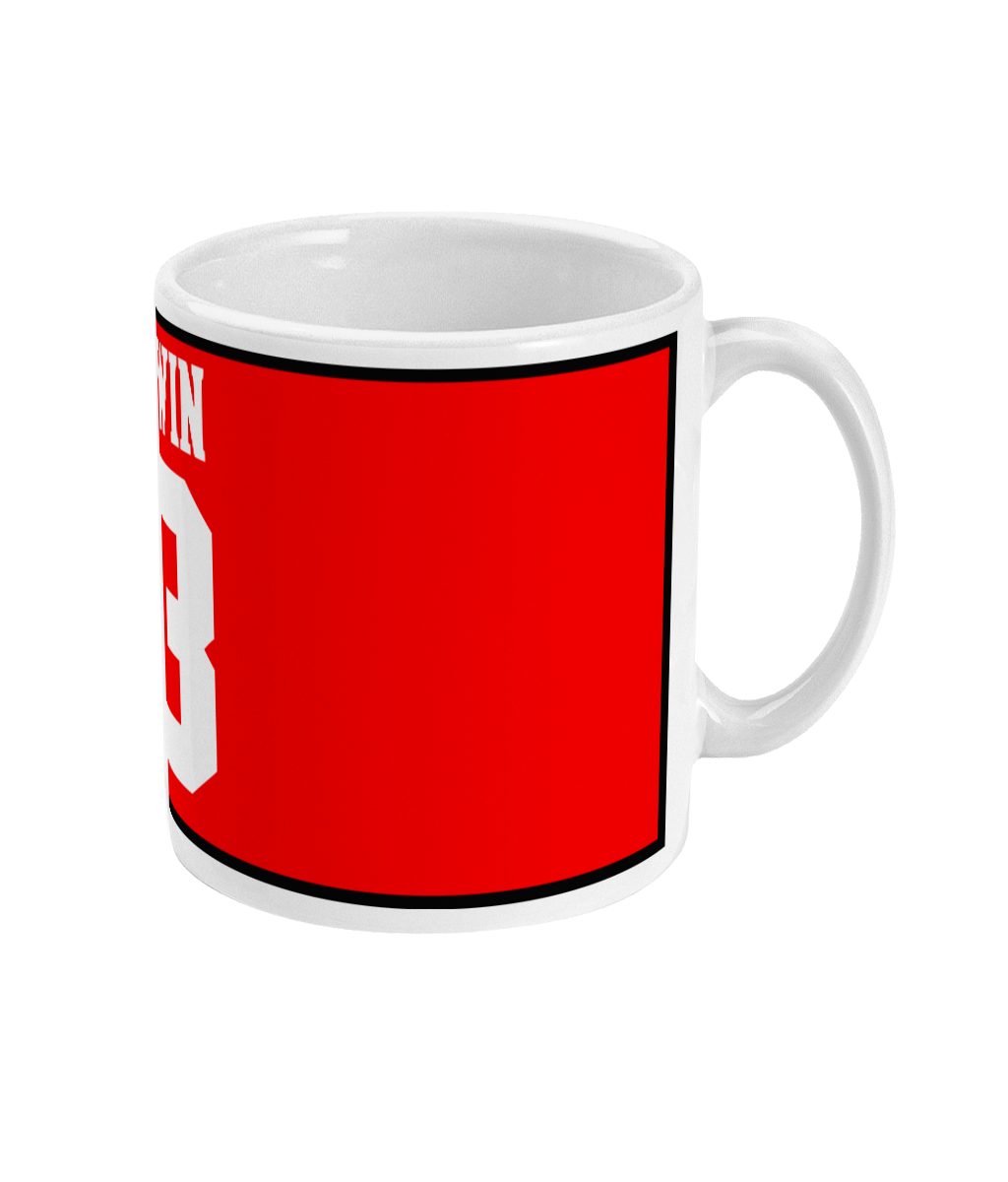 Red Retro Denis Irwin strip - Mug - Retro