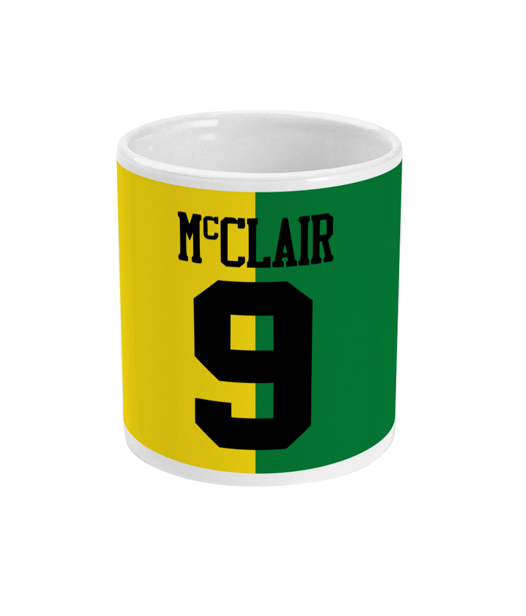 Green and Gold Retro Brian McClair strip - Mug - Retro