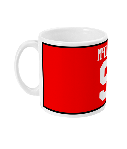 Red Retro Brian McClair strip - Mug - Retro