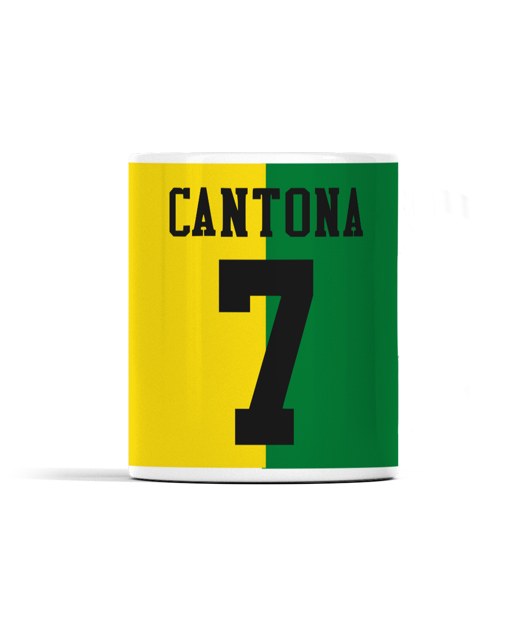 Green and Gold kit - Cantona 7 Mug - Retro