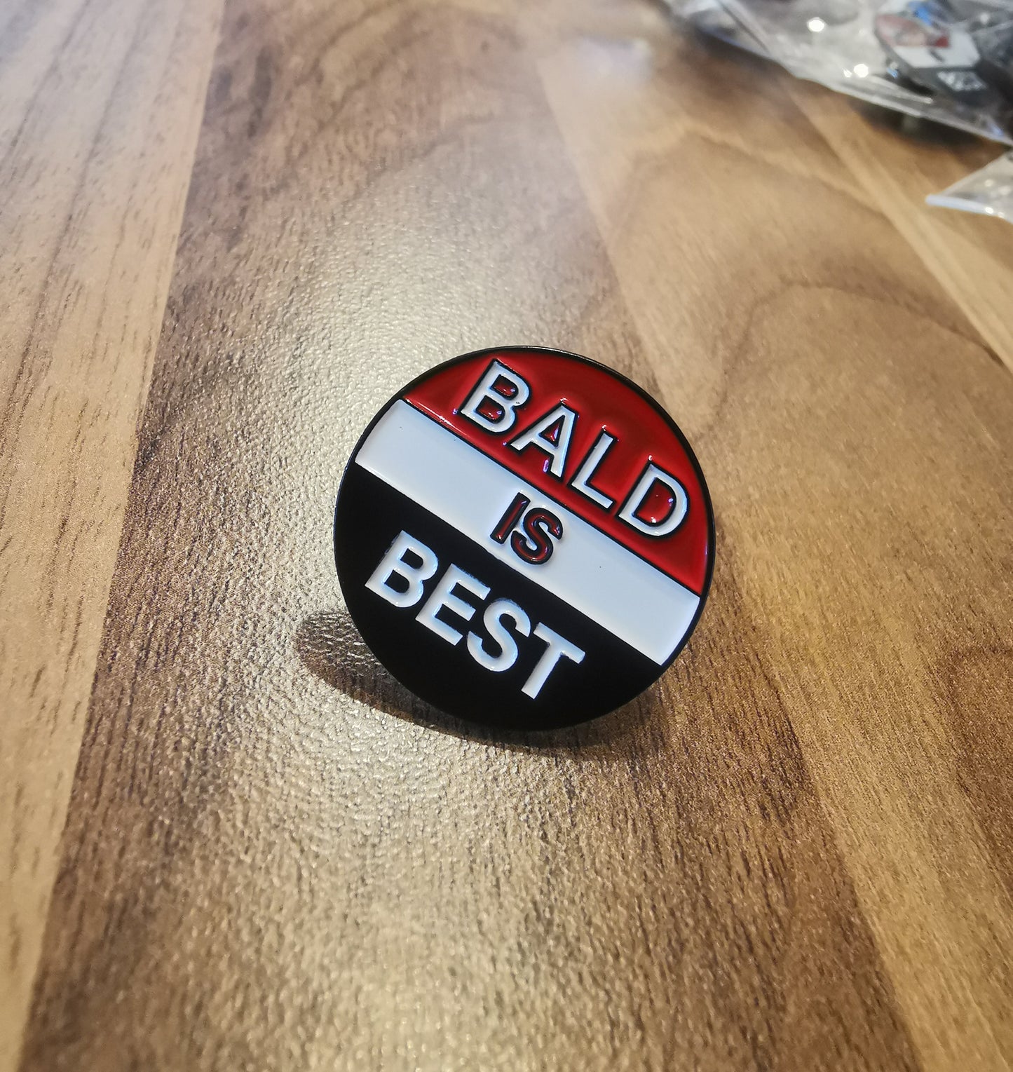Bald is Best - Enamel Pin Badge - PRE ORDER - DELIVERY JULY 2024.