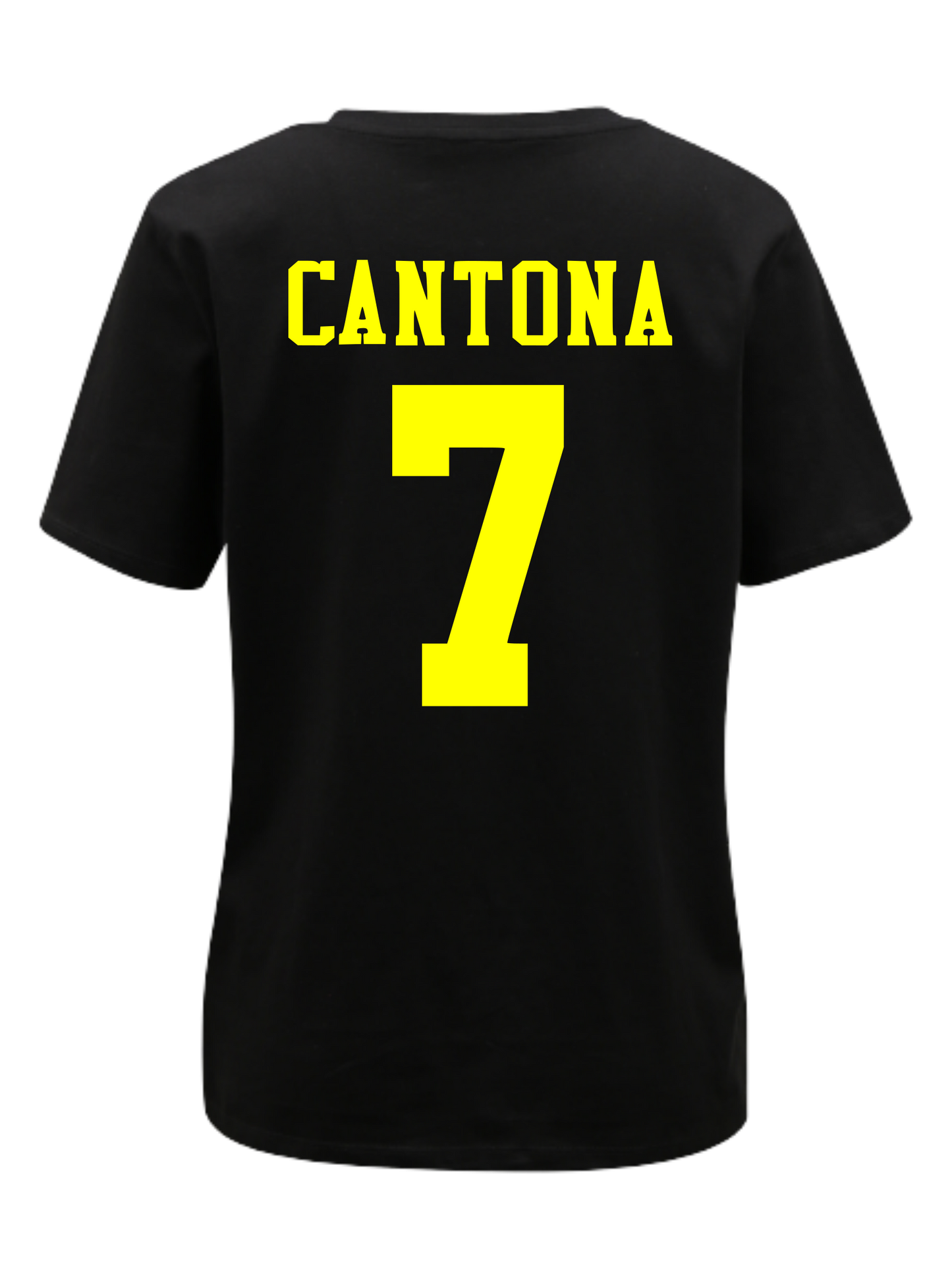 Cantona 7 with kung fu Hooligan kick print - back and front printed T-Shirt. Kids